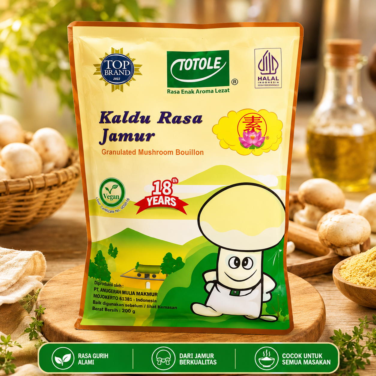 Totole Kaldu Jamur 200 Gr â Penyedap Rasa Alami