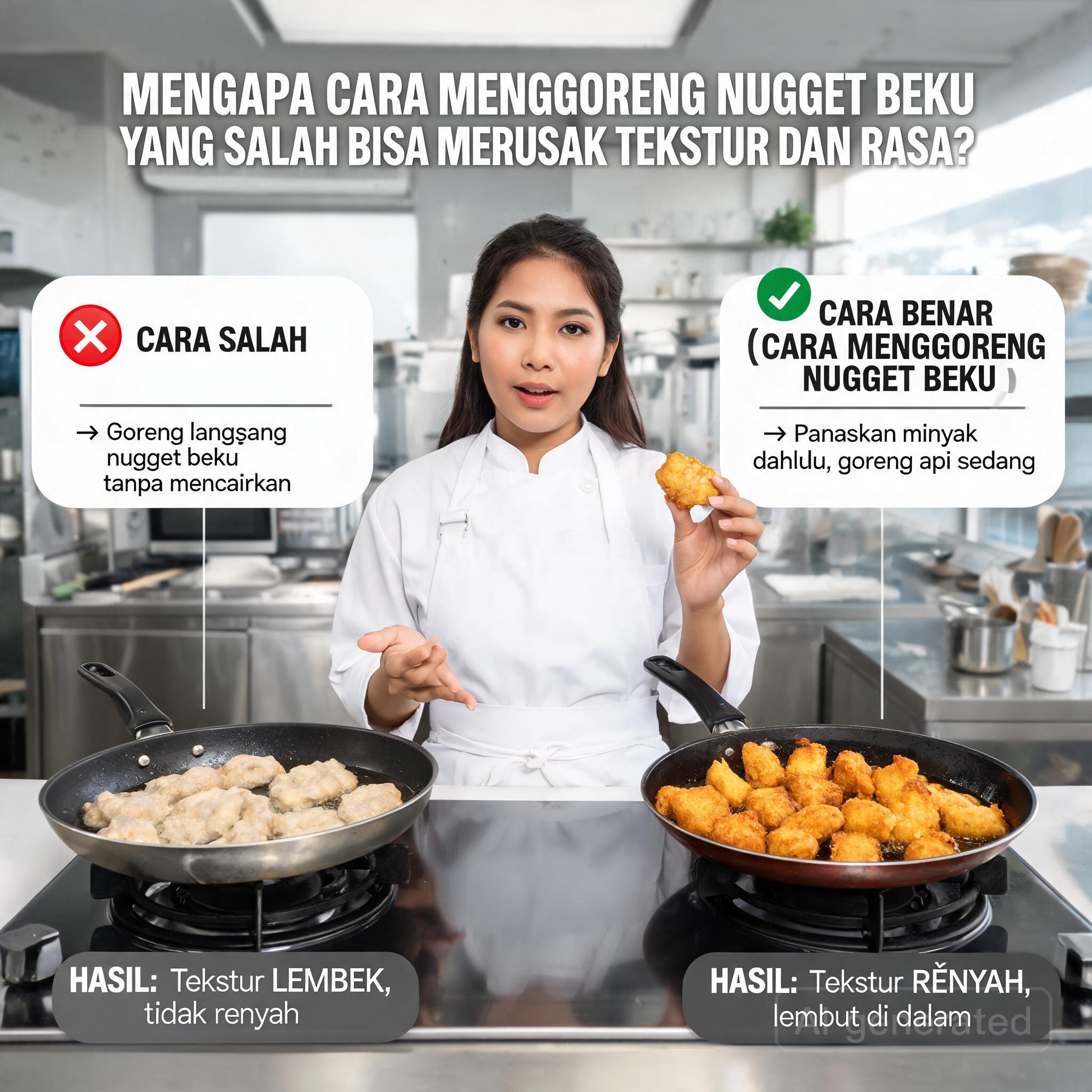 cara menggoreng nugget beku bagian 1