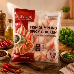Cedea Fish Dumpling Spicy Chicken – Dumpling Ikan Isi Ayam Pedas yang Gurih dan Praktis